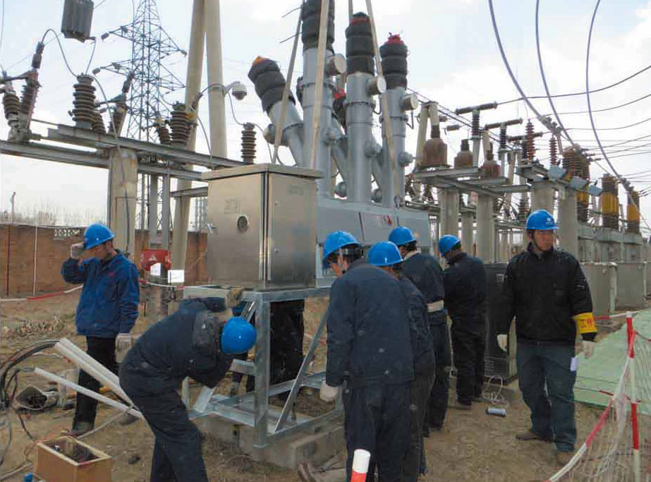 張家口寧遠(yuǎn)110KV變電站進(jìn)行設(shè)備安裝