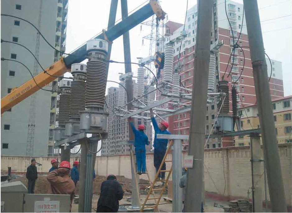 廊坊供電公司永清110KV變電站對(duì)隔離開關(guān)安裝工作